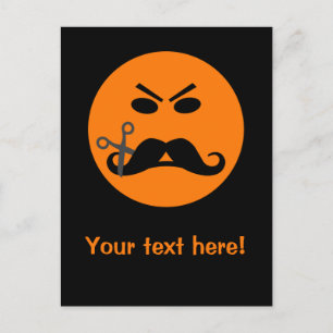 Angry Moustache custom postcard