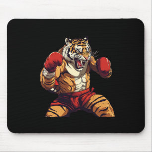 Angry Muay Thai And Thai Boxing Tiger Mouse Pad