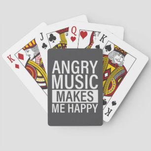 Angry Music Heavy Metal Death Metalhead  Playing Cards