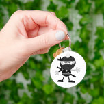 Angry Ninja Warrior Keychain<br><div class="desc">For anyone into ninja warriors you will love this great design which is of a ninja warrior looking angry. This angry ninja warrior is dressed all in black and looks ready to take you down. This angry ninja warrior looks great on this keychain. Perfect for yourself or as a gift...</div>
