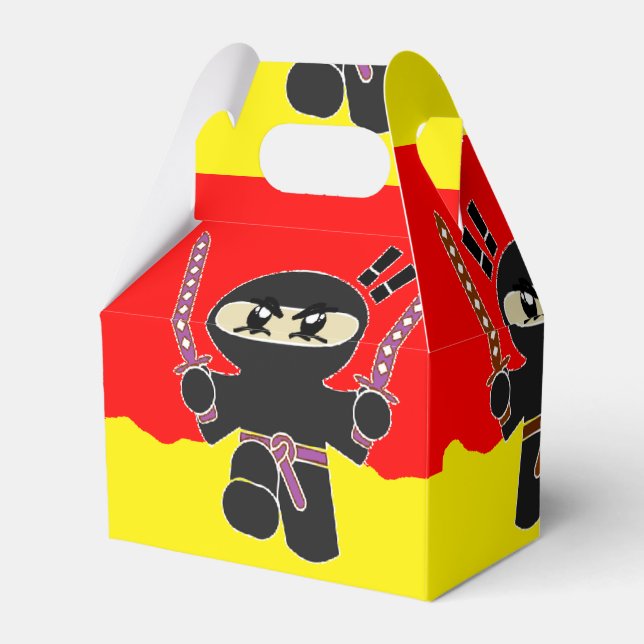 Angry ninjas favor box (Front Side)