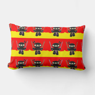 Angry ninjas lumbar pillow