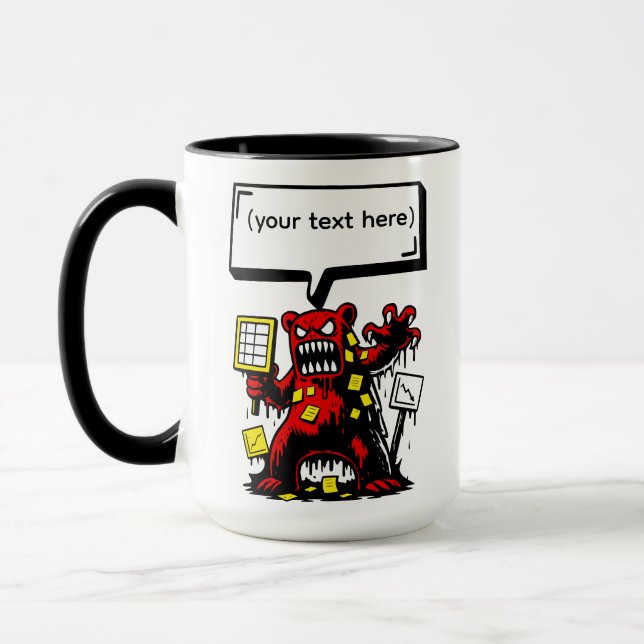 Angry Office Bear Mug (Left)
