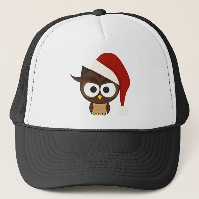 Angry Owl wearing Santa Hat (Front)