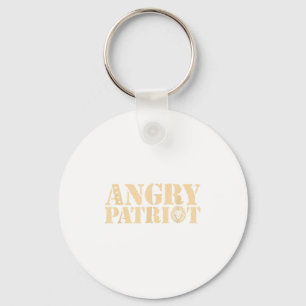 Angry Patriot American Flag Us Patriot Design Wome Keychain