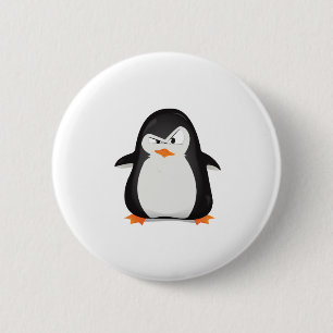 Angry Penguin 2 Inch Round Button