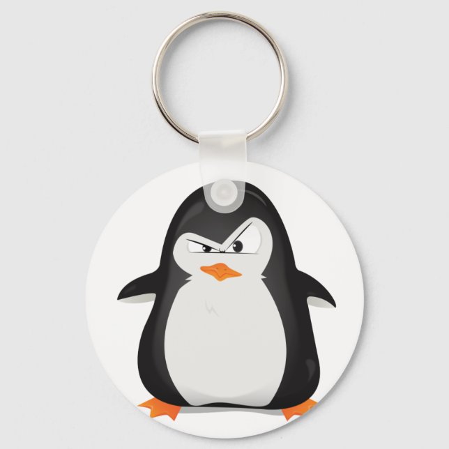 Angry Penguin Keychain (Front)