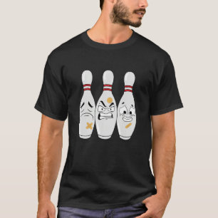 Angry Pins Bowler Strike Bowling Ball T-Shirt