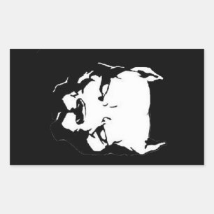 Angry Pitbull Dog Sticker