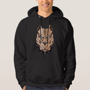 Angry Pitbull Head 61 Hoodie