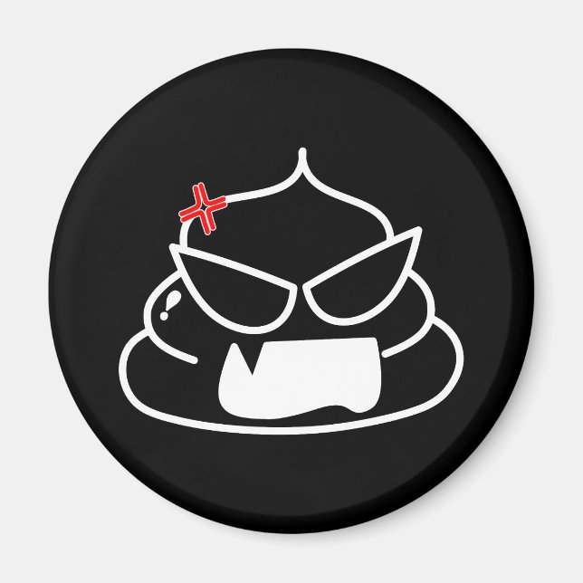 Angry Poop - Brootsch the PooPoo Magnet (Front)