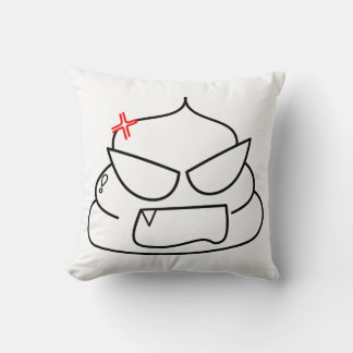 Angry Poop - Brootsch the PooPoo Throw Pillow
