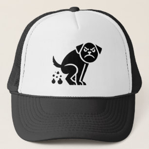 Angry Pooping Dog Trucker Hat