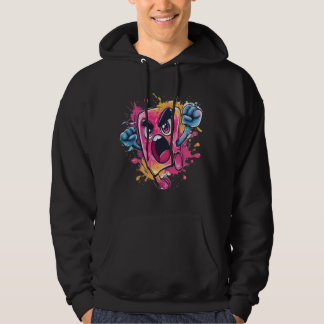 Angry Popsicle Screaming Graphic Hoodie