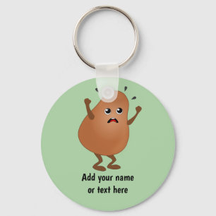 Angry Potato - an annoyed little spud - your name  Keychain
