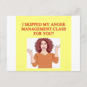 angry psychology joke postcard