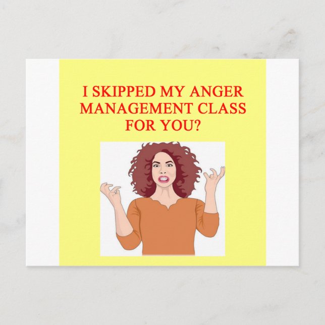 angry psychology joke postcard (Front)