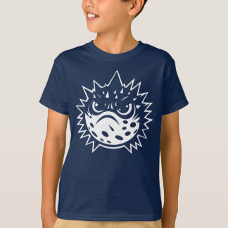 Angry Puffer Fish Funny Introvert Beach Trip Kids T-Shirt