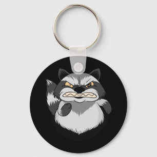 Angry Raccoon Keychain