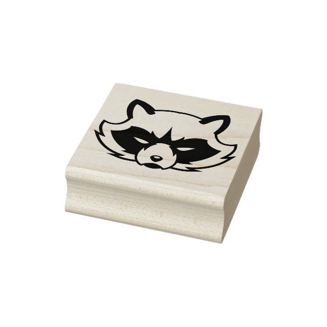 Angry Raccoon Logo Rubber Stamp (Stamp)