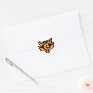 Angry Raccoon Square Sticker