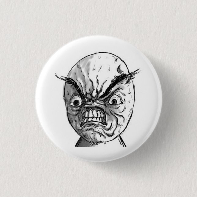 Angry rage guy button (Front)