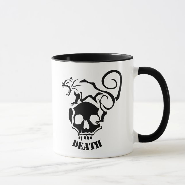 Angry Rat On an Evil Skull Mug (Right)