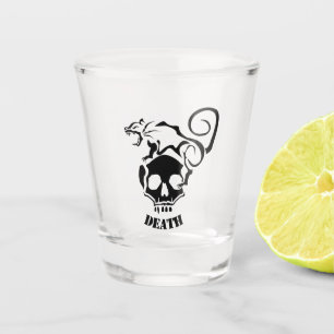 Angry Rat On an Evil Skull Shot Glass