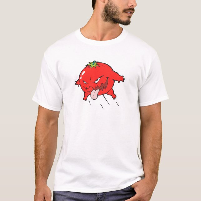 angry rotten tomato cartoon character T-Shirt (Front)