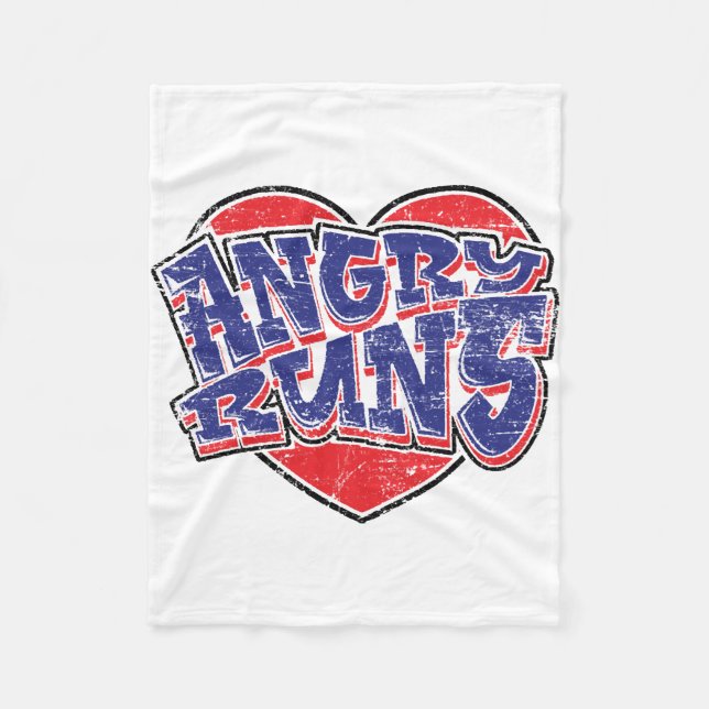 Angry Runs fans design v2  Fleece Blanket (Front)