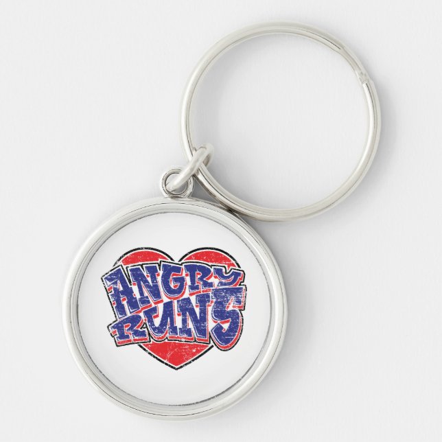 Angry Runs fans design v2  Keychain (Front)