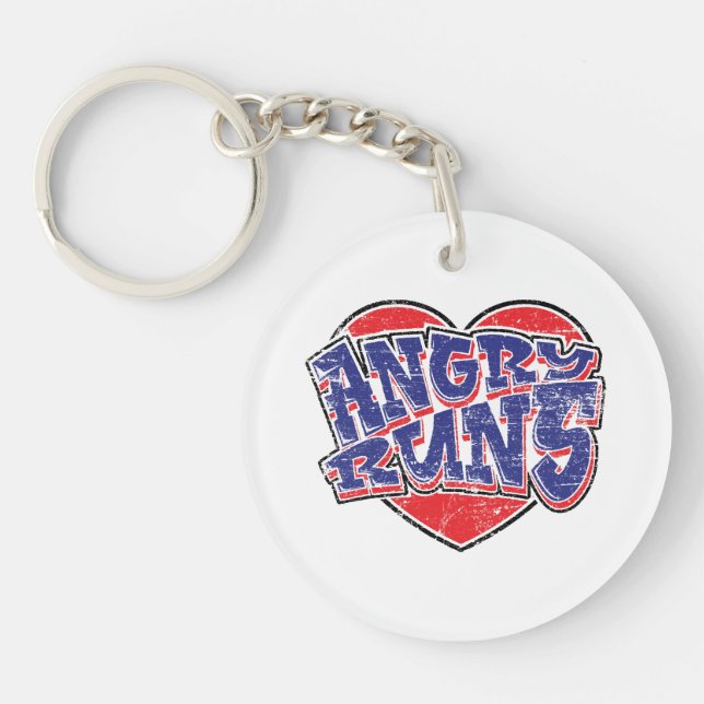 Angry Runs fans design v2  Keychain (Front)