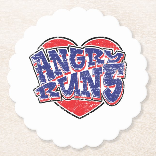 Angry Runs fans design v2  Paper Coaster (Front)