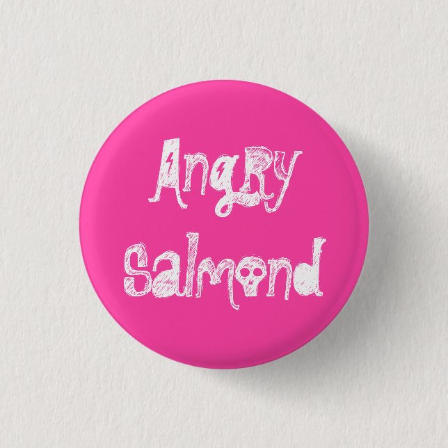 Angry Salmond 1 Inch Round Button (Front)