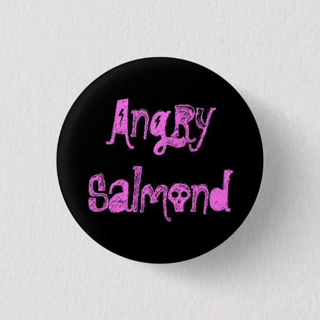 Angry Salmond 1 Inch Round Button (Front)