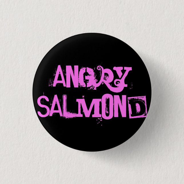 Angry Salmond 1 Inch Round Button (Front)