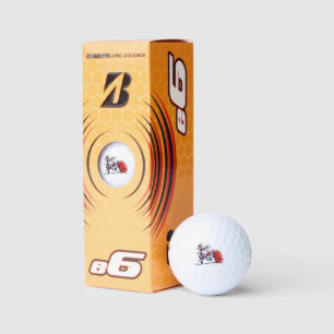 Angry Santa Bridgestone e6 golf balls 3 pk