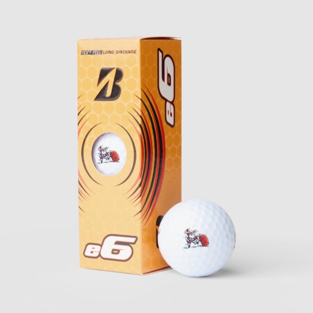Angry Santa Bridgestone e6 golf balls 3 pk (Packaging)