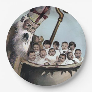 Angry Santa Christmas Paper Plate