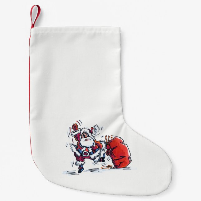 Angry Santa Christmas stocking small (Front)