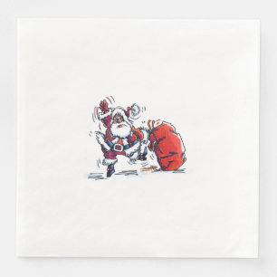 Angry Santa dinner paper napkins