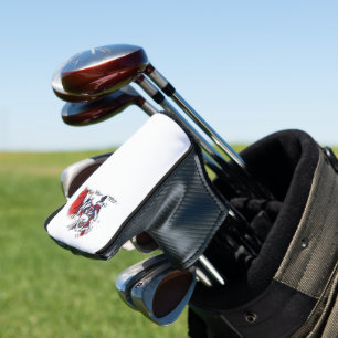 Angry Santa golf club putter cover