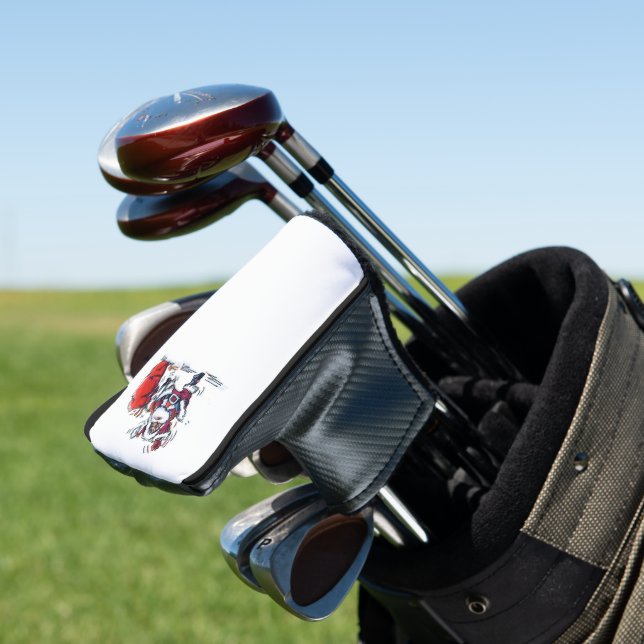 Angry Santa golf club putter cover (In Situ)