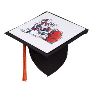 Angry Santa graduation cap