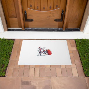 Angry Santa large doormat