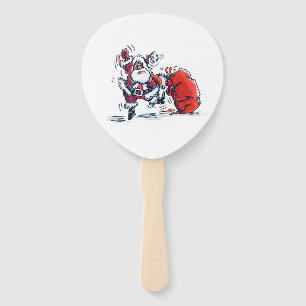 Angry Santa paddle hand fans