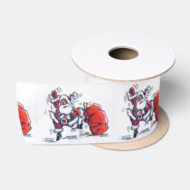 Angry Santa ribbon spool Satin Ribbon (Spool)