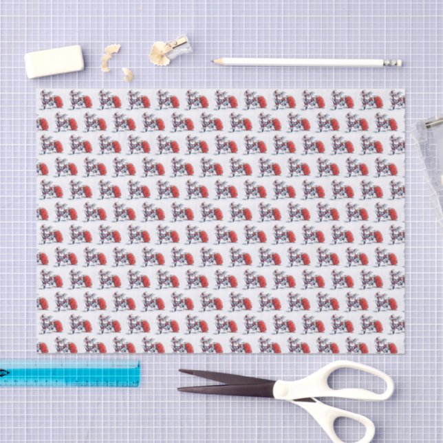 Angry Santa tissue paper staggered (Craft)