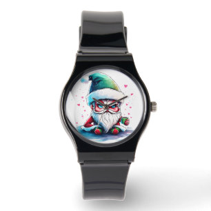 Angry Santa with a Cup of Coffee Watch