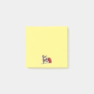 Angry Santa yellow 3x3 note pads